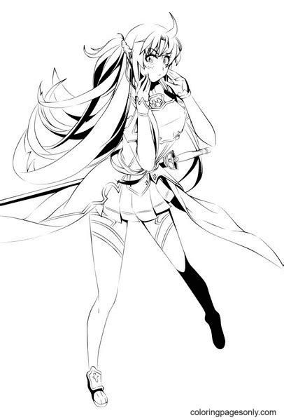 Long Hair Anime Girl Coloring Pages Printable For Free Download
