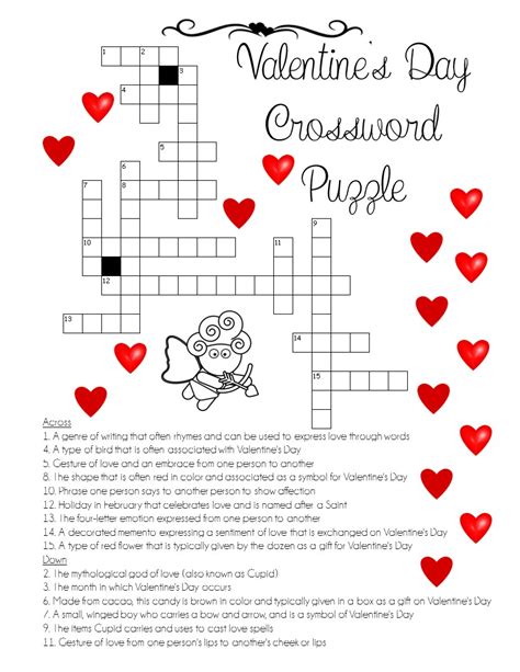 A “LOVE” for Words! Valentine’s Day Crossword Puzzle – The Best of