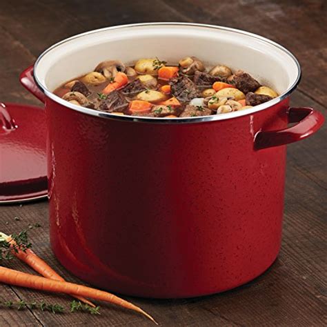 It makes your house on a cold day smell heavenly. Paula Deen Enamel on Steel Stock Pot/Stockpot with Lid, 12 ...