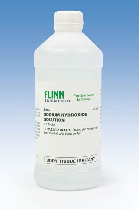 Sodium Hydroxide Solution 0 1 M 500 ML Flinn Scientific