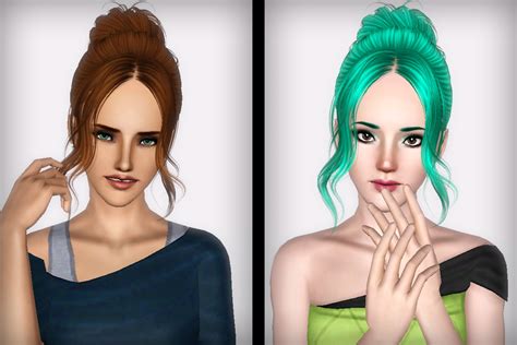 Newsea S Rough Sketch Hairstyle Retextured By July Kapo Sims 3 Hairs