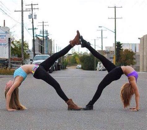 Person Stunts Yoga Challenge Poses Gymnastics Poses Partner Yoga