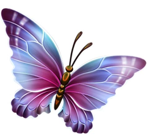 A Purple And Blue Butterfly Flying Through The Air
