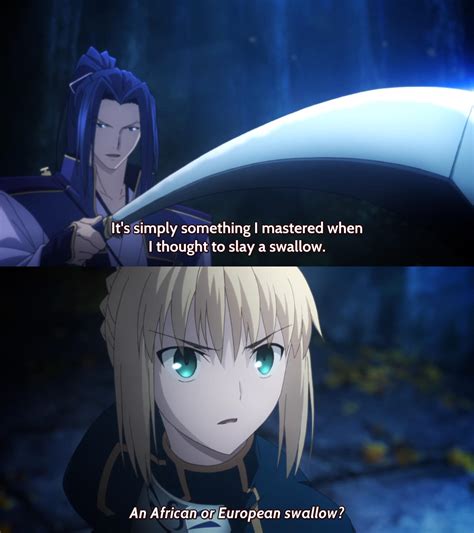 saber s monty python question fate stay night know your meme
