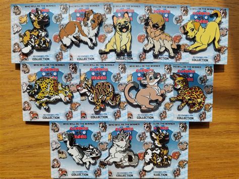 Fursona Pins Canines Vs Felines Enamel Pins Etsy