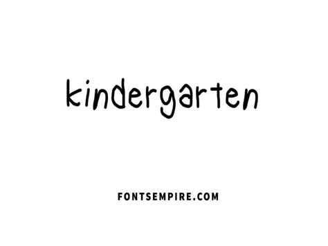 Kindergarten Font Free Download Fonts Empire