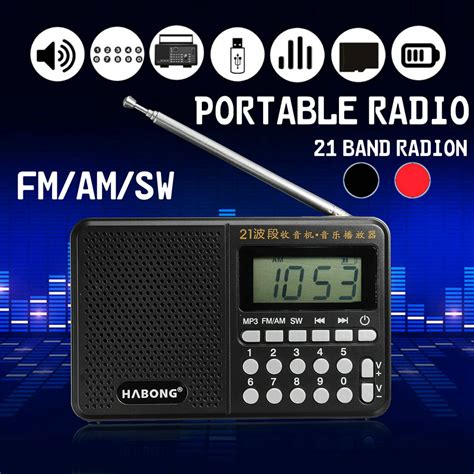 Mini Portable Radio Lcd Digital Am Fm Radio Receiver Telescopic Antenna