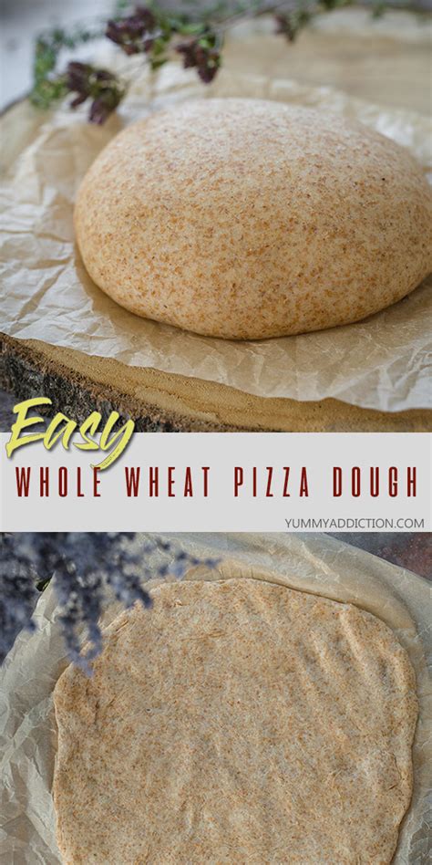 Easy Whole Wheat Pizza Dough Healthy Simple And Quick