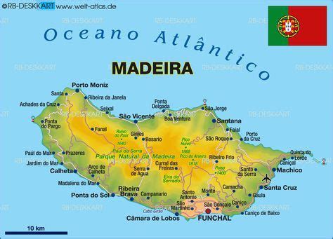Map Of Madeira Portugal Map In The Atlas Of The World World Madeira Ilha Funchal