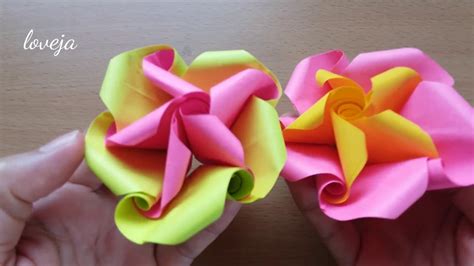 Diy How To Make Easy Origami Flower From Post It Note Youtube