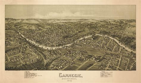 Historic Map Carnegie Pa 1897 World Maps Online