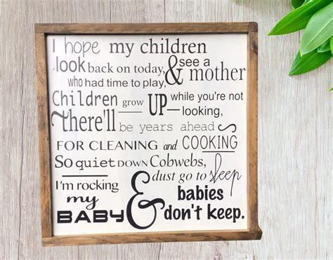 I Hope My Children Wood Sign Mother Sign Mothers Love T To Etsy