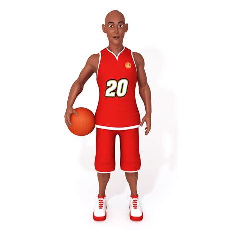 Cartoon Basketball Player 3d Model Cgtrader