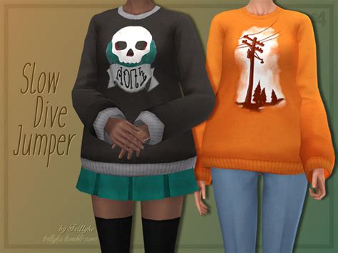 Slow Dive Jumper By Trillyke At Tsr Sims 4 Updates