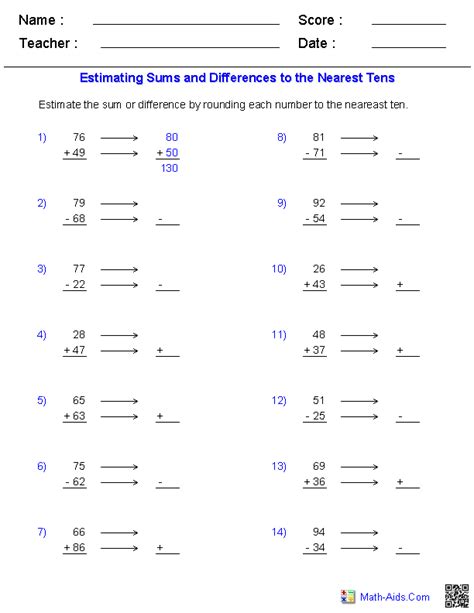 Also, these free fraction worksheets are available in a variety of formats that are easily customized. Estimation Worksheets | Dynamically Created Estimation Worksheets for Teachers