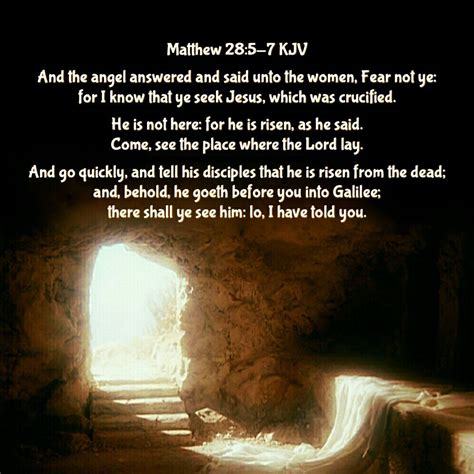 Image Result For He Is Not Here For He Is Risen Matthew 286 Kjv