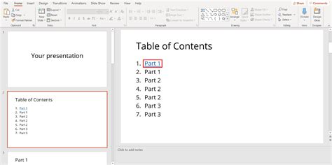 How To Create An Automated Table Of Contents In Powerpoint Brokeasshome Com