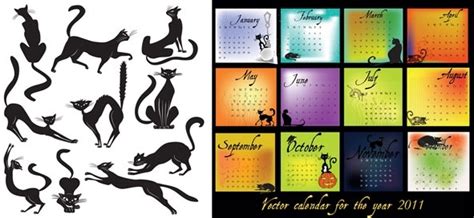Calendar 2011 Black Theme Vector Free Vector In Adobe Illustrator Ai