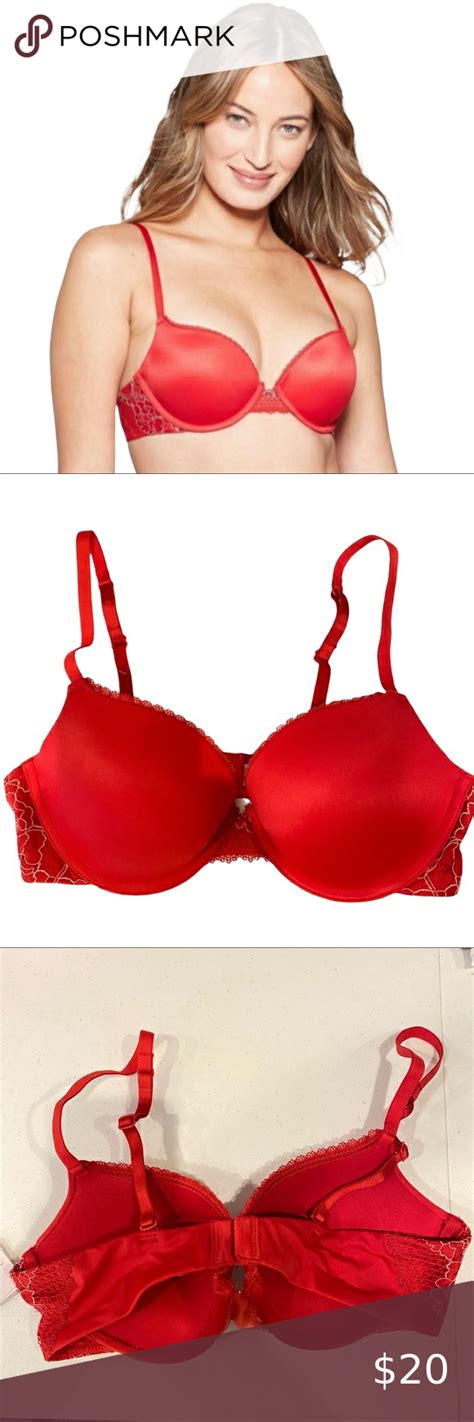 Auden The Radiant Plunge Push Up Bra Ripe Red Multiple Sizes In 2022 Push Up Bra Clothes