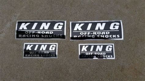 Find King Shocks Off Road Racing 4 Pack Stickers Black And Silver In