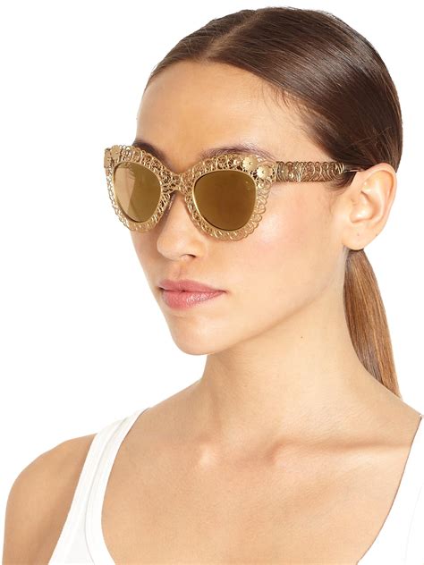 Dolce And Gabbana Sunglasses In Metallic Lyst