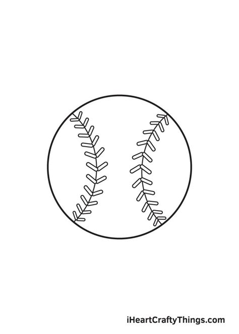 Baseball Drawing How To Draw A Baseball Step By Step