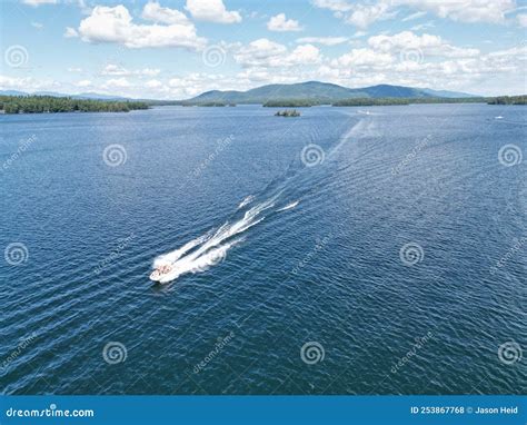 New Hampshire Lake Squam Aerial By Drone Stock Photo Image Of Lake