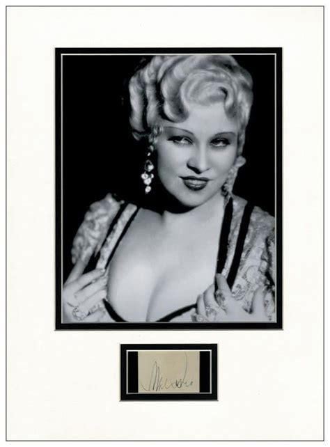 Mae West Autograph Signed