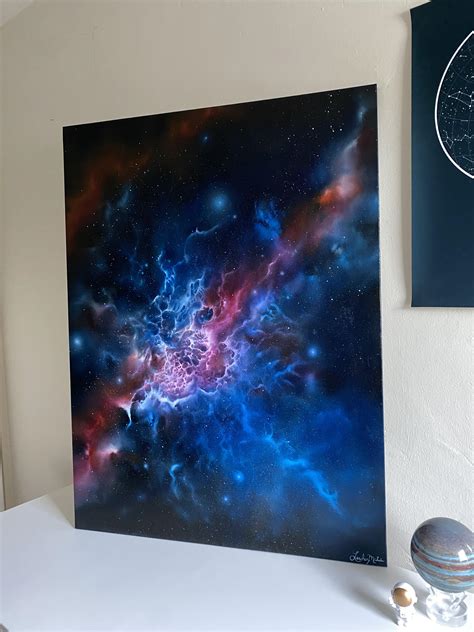 My First Large Oil Abstract Nebula Painting Oc Rwoahdude