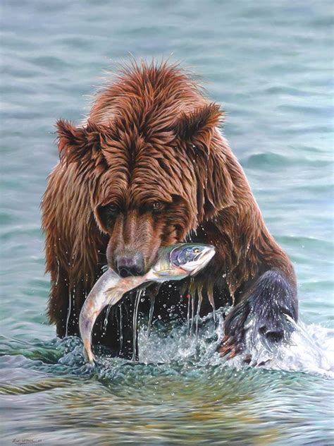 Eric Wilson Fine Art Paintings Of American Wildlife Including Grizzly