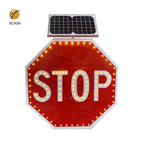 Solar Powered Flashing Stop Sign Nokin Solar Studs