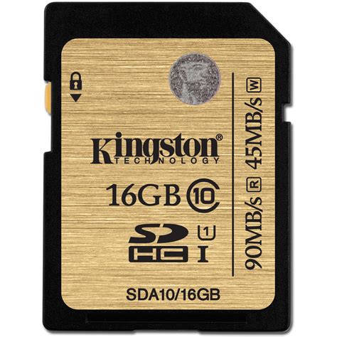 Kingston 16gb Sdhc 300x Class 10 Uhs 1 Memory Card Sda1016gb