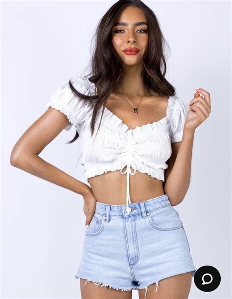 Princess Polly The Elmera Ruched Crop Top Women S Fashion Clothes