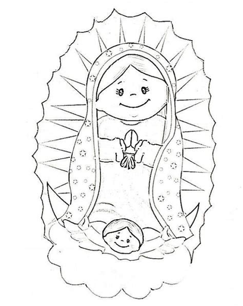 Dibujos Para Pintar De Nuestra Se Ora De Guadalupe Colorear Im Genes