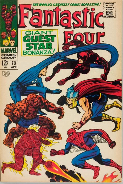Capns Comics Fantastic Four 73 Cover By Jack Kirby