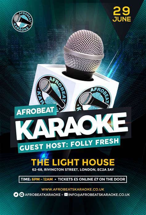 Afrobeat Karaoke Live At The Lighthouse London Thursday June 29