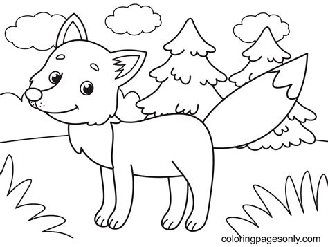 Red Fox Coloring Pages Home Interior Design