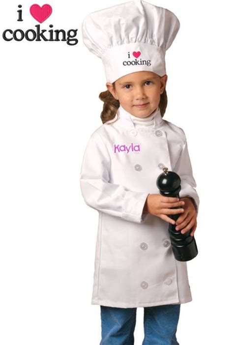 Personalized Kids Chef Coat Jacket With Chef Hat And I Love Etsy