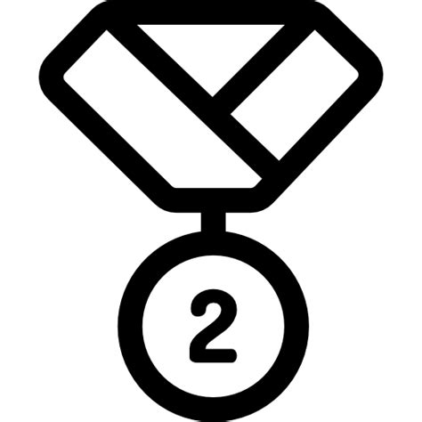 Medalla De Plata Icono Gratis