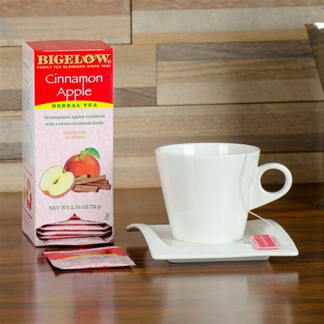 bigelow cinnamon apple herbal tea bags 28 box