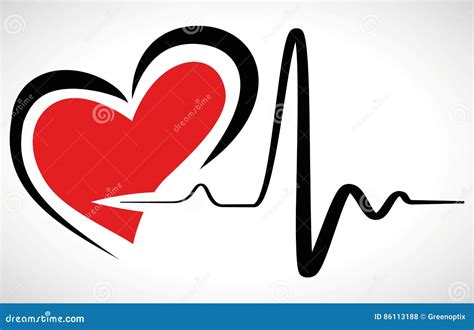 Heartbeat Shape Illustration Stock Vector Illustration Of Affection