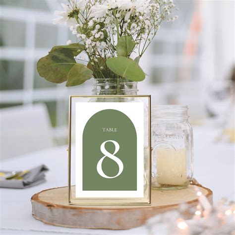 Minimal Editable Table Number Sign Template Instant Access Etsy
