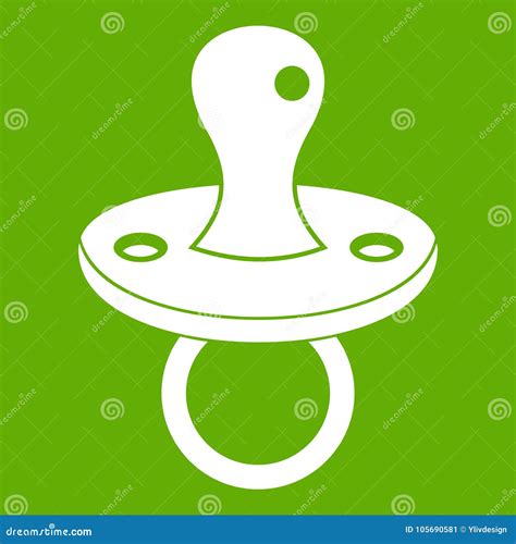 Baby Pacifier Icon Green Stock Vector Illustration Of Plastic 105690581