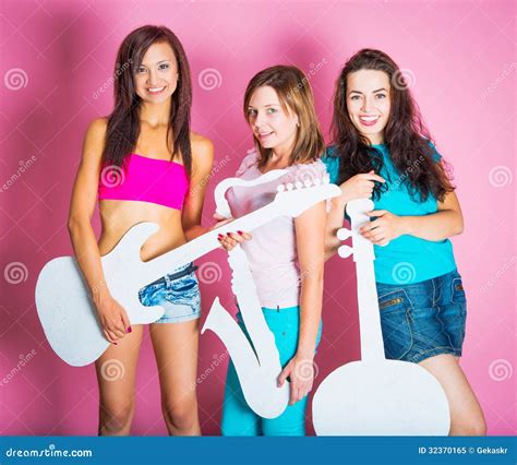 Girls With Musical Instruments Stock Image Image Of Musician Horn 32370165