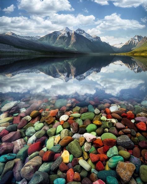 Among The Wild On Instagram Rainbow Rocks At Lake Mcdonald In
