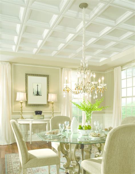 Coffered Ceiling Fits Standard Suspension System For