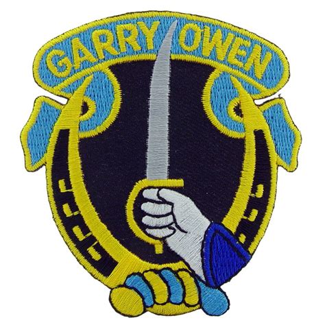 United States Army 7th Cavalry Garry Owen 3 Embroidered Iron On