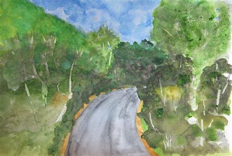 Long Winding Road Painting By Kathleen Mccoy Pixels