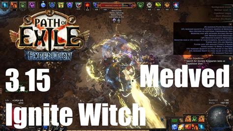 PoE 3 15 Divine Ire Ignite Witch Medved Expedition Boss YouTube