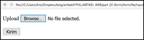 You can access each file object through its index, but you won't have access to any array prototypes without. Belajar HTML Part 23 Cara Membuat Input File di Form HTML ...